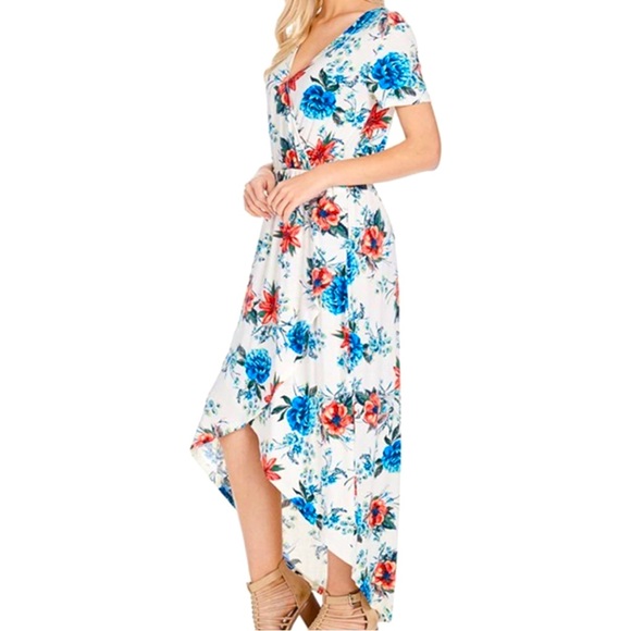 NWOT Faux Wrap Floral Dress, small - Picture 1 of 7